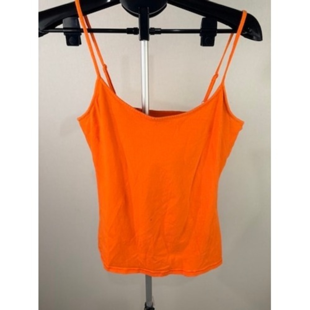 Route 66 Orange Camisole Tank Top Womens Large Adjustable Straps Shelf Bra L